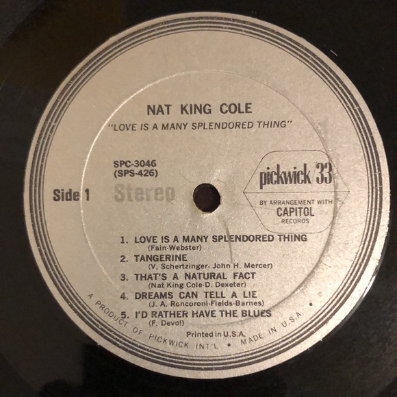 Nat King Cole Love Is A Many Splendored Thing Vinyl Lp - Picture 2 of 7